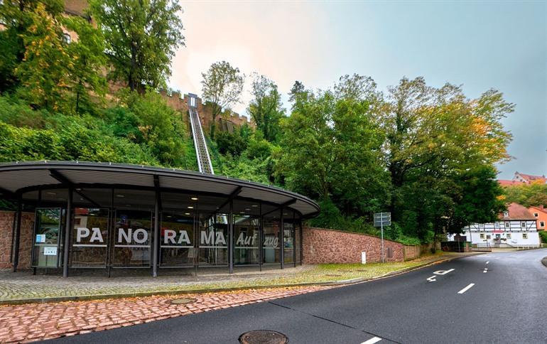 Panoramische lift naar de kasteelheuvel van Meissen