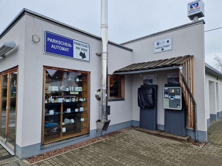 Parkeerautomaat bij de Geierlay hangbrug