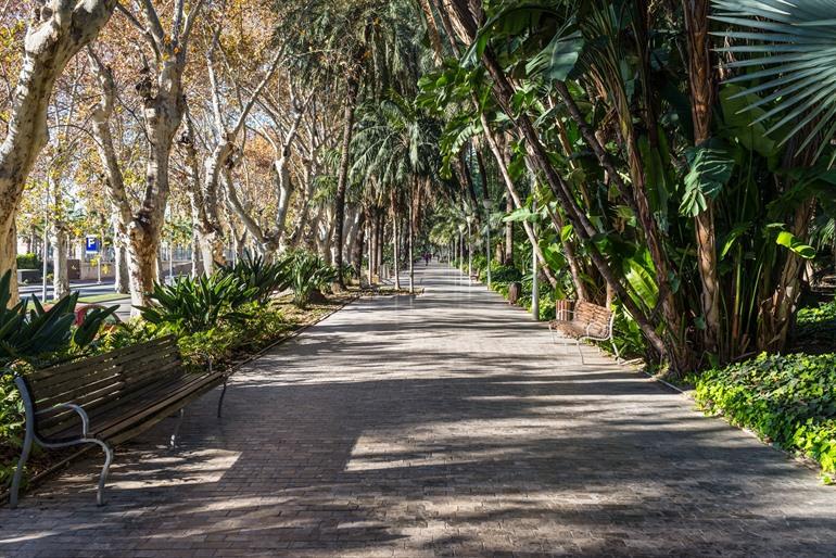 Paseo del Parque in Málaga