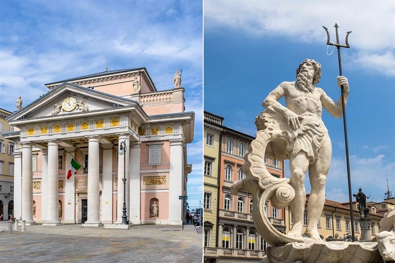 Piazza della Borsa in Triëst, Italië