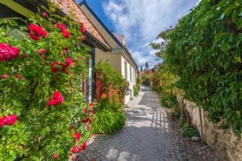 Pittoresk steegje Fiskargränd Alley in Visby