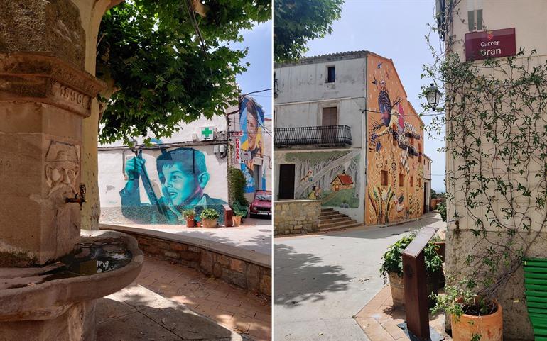 Plaça de la Font in Penelles, Catalonië