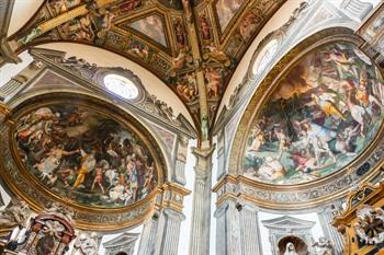 Plafondschilderingen in Cattedrale di Parma