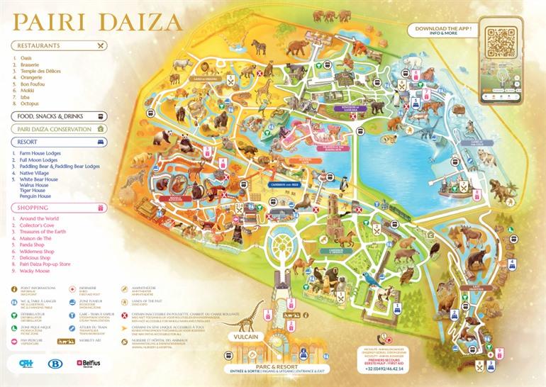 Plattegrond Pairi Daiza 2025