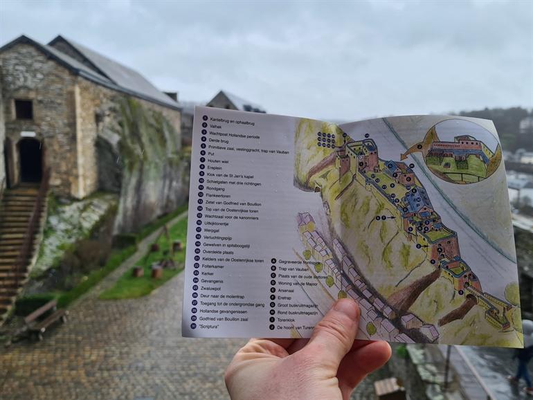 Plattegrond rondleiding Kasteel van Bouillon