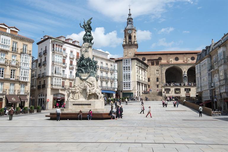 Plaza de la Virgen Blanca in Vitoria Gasteiz, Spaans Baskenland