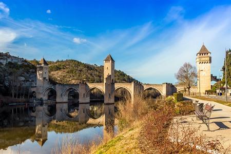 Pont Valentré in Cahors, UNESCO werelderfgoed, Occitanië