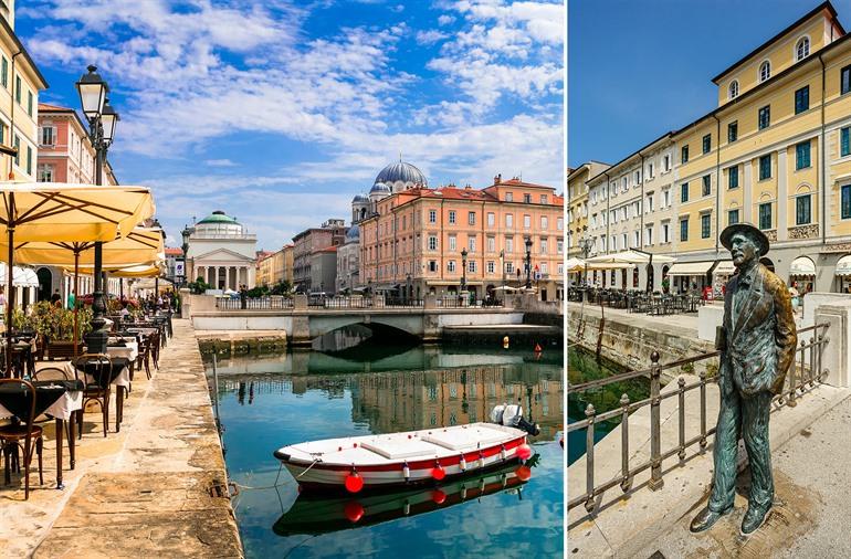 Ponte Rosso met het standbeeld van James Joyce, Triëst