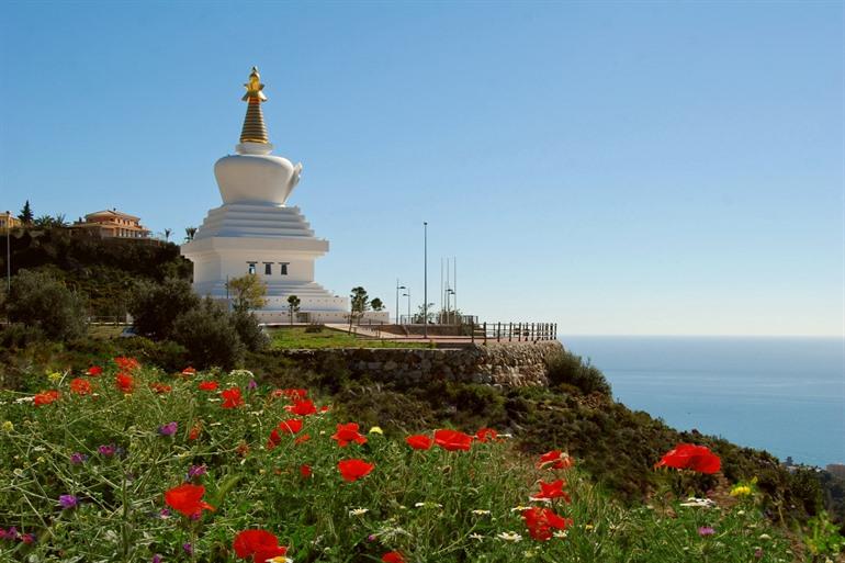Prachtig uitzicht aan de tempel