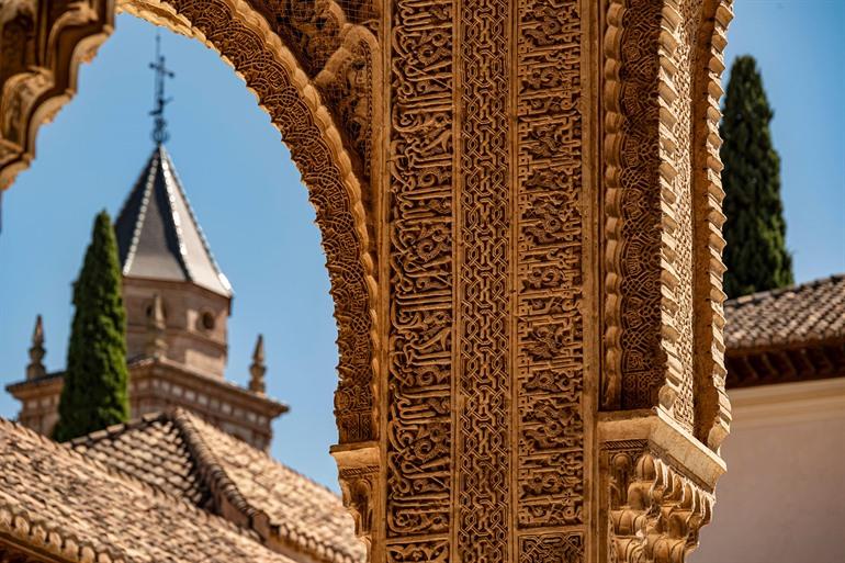 Prachtige architectuur van het Alhambra, Granada