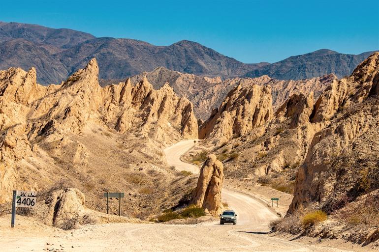 Quebrada de las flechas ten noorden van Cafayate