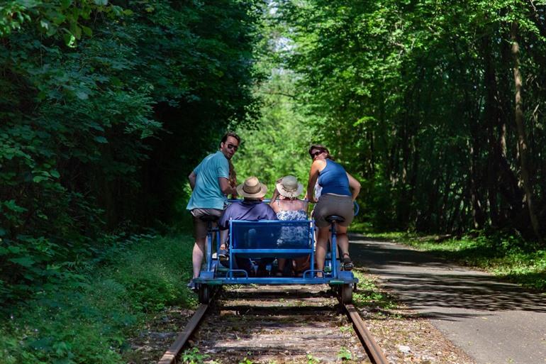 Railbiken in Maredsous