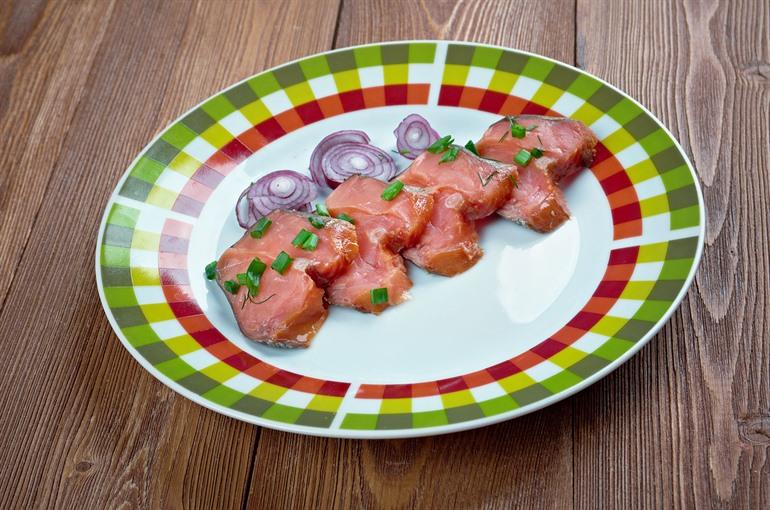 Rakfisk, typisch gerecht uit Noorwegen