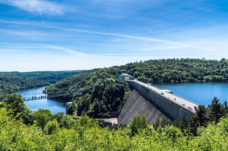 Rappbodetalsperre, met de Titan RT hangbrug, in de Harz