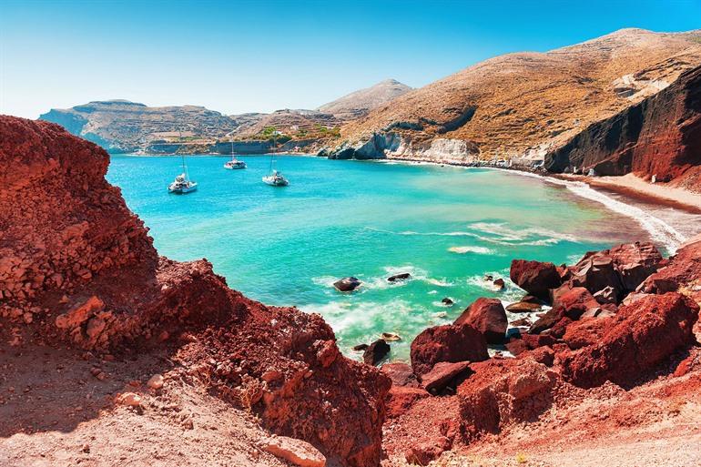 Red Beach in Santorini