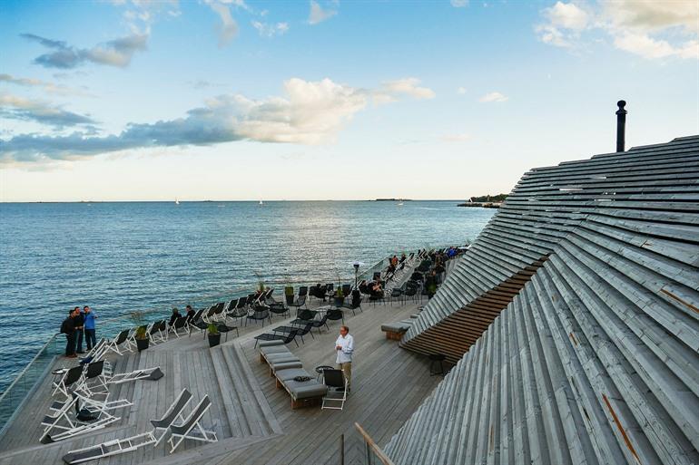 Relaxen in de Löyly sauna, Helsinki