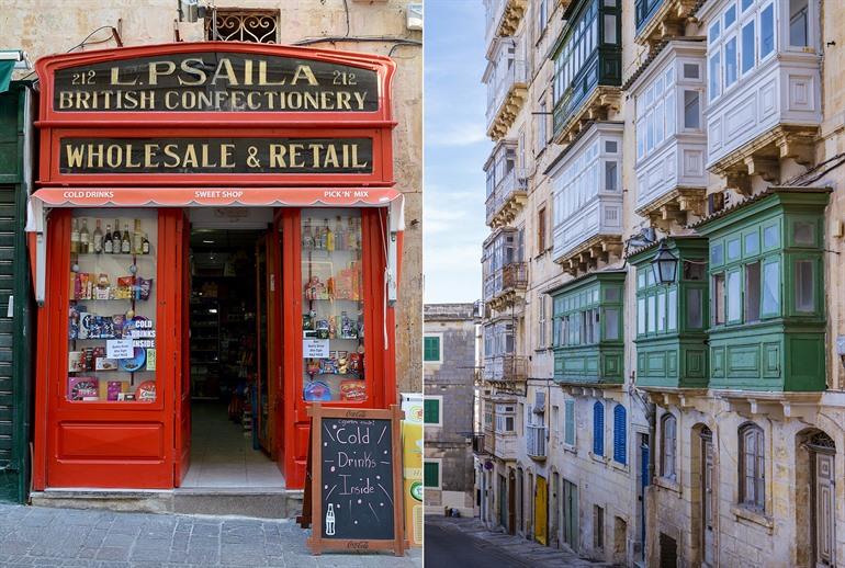 Republic Street en Merchant Street in Valletta