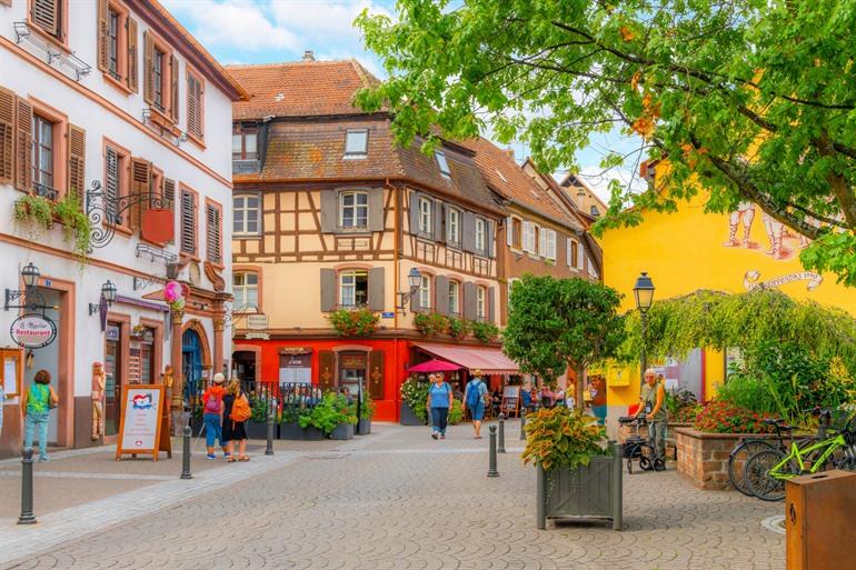 Restaurants in het centrum van Ribeauvillé