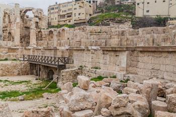 Romeins Nymphaeum in Amman, Jordanië