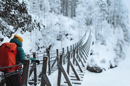 Ruka brug in Fins Lapland