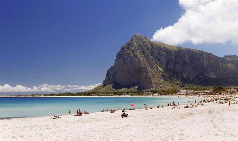 San Vito Lo Capo zandstrand, Sicilië
