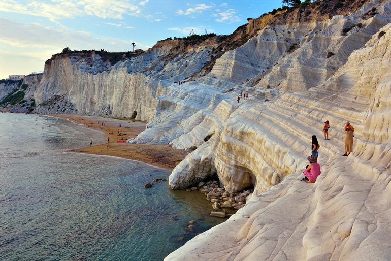 Scala dei Turchi, rotsachtig strand, Sicilië