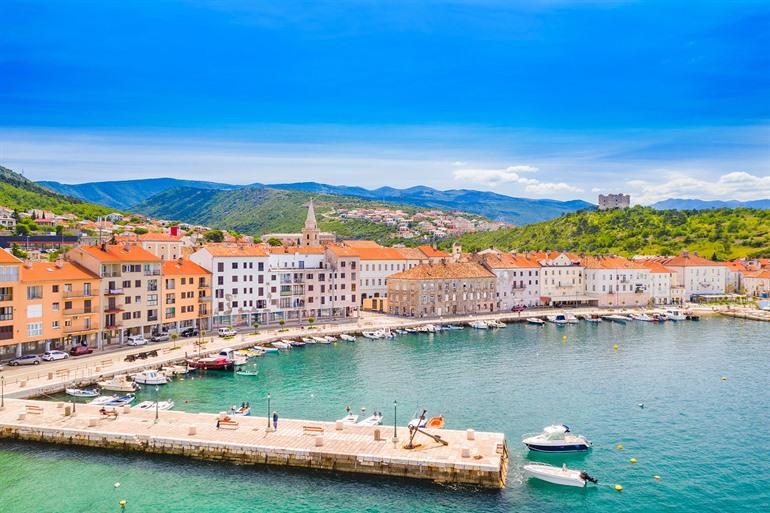Senj bezoeken aan de Kvarner baai, Kroatië