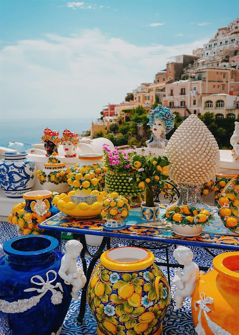 Shop handgemaakte keramiek in Positano