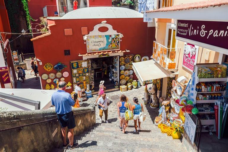 Shop handgemaakte keramiek in Positano