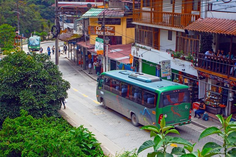 Shuttlebussen naar Machu Picchu