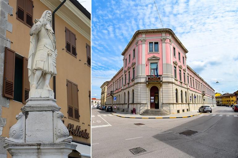 Slenteren door de kleurrijke straten van Palmanova, Italië
