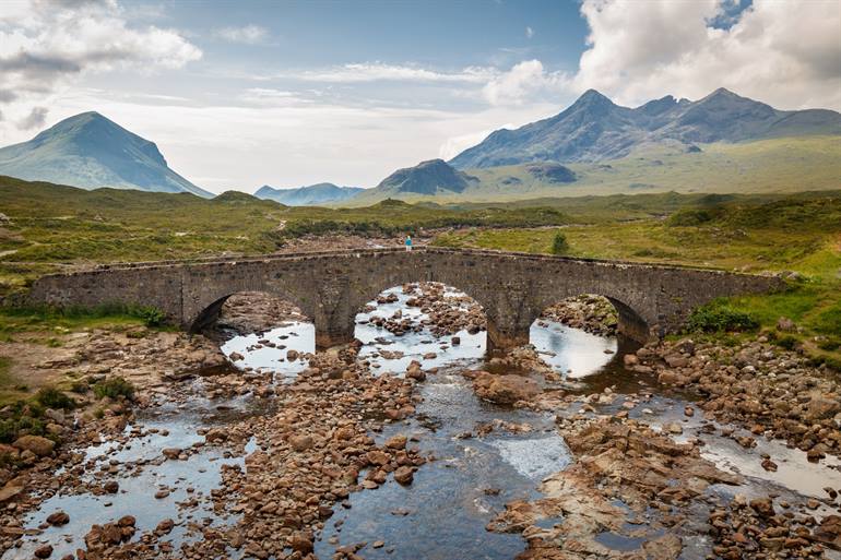 Sligachan Old Bridge op Isle of Skye