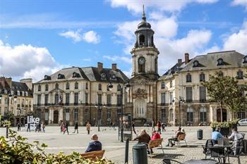 Stadhuis op het Place de la Mairie, Rennes 
