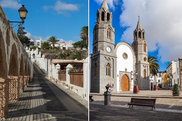 Stadscentrum van Telde met de kerk van San Juan Bautista