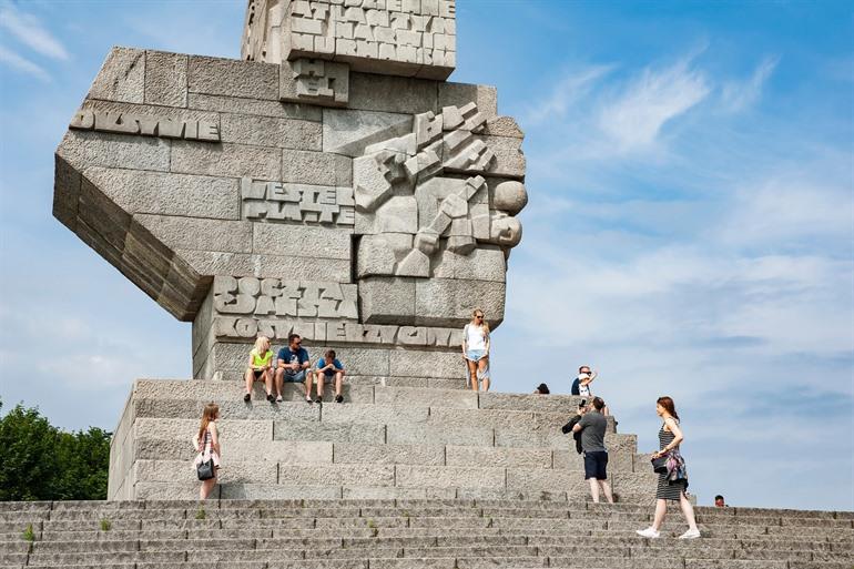 Stenen gedenkteken in Westerplatte, Gdansk