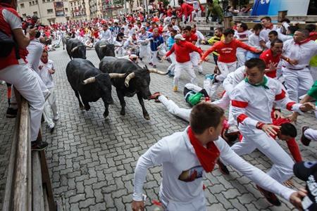 Stierenrennen Pamplona, Spanje