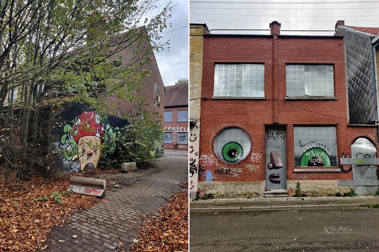 Street-art in het spookdorp Doel 