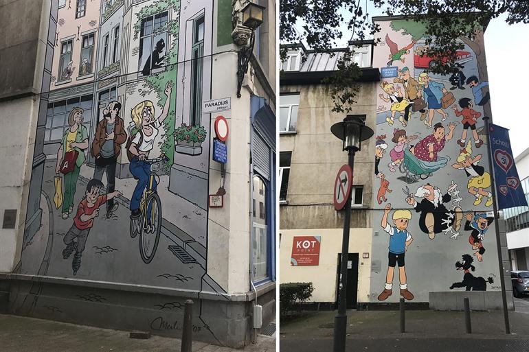 Street-art striptour door Antwerpen