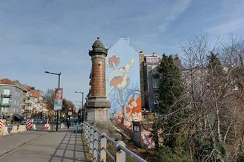 Stripmuurschildering in Molenbeek