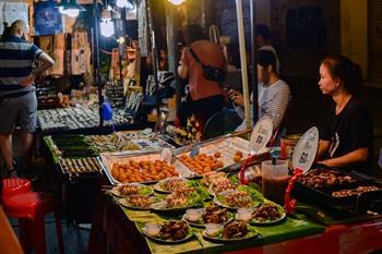 Sunday Walking Street Market in Chiang Mai, Thailand