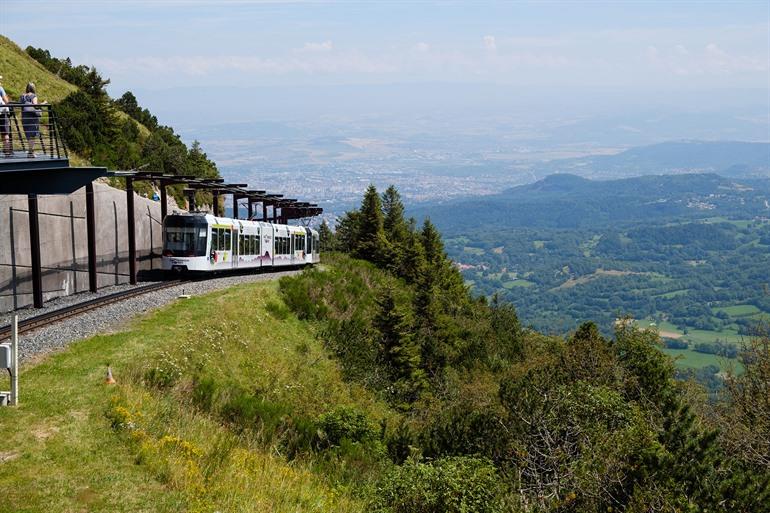 Tandradbaan naar de top van Puy-de-Dôme, Auvergne