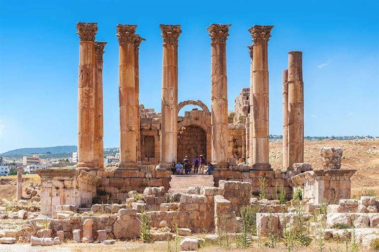 Tempel van Artemis bezoeken in Jerash, Jordanië