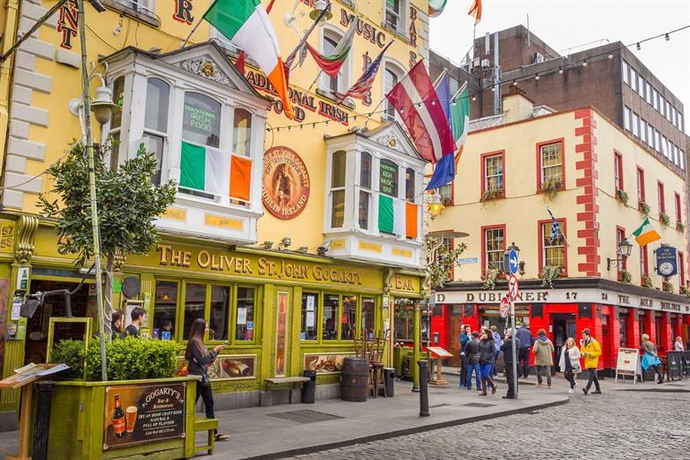 Temple Bar, bruisende wijk van Dublin