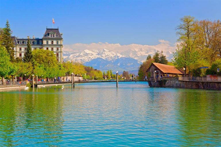 Thun aan de Thunersee, Zwitserland