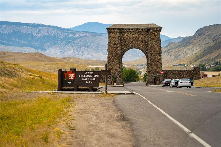 Toegangspoort tot het Yellowstone National Park