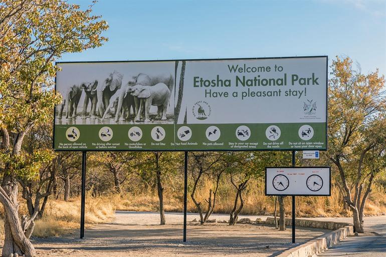 Toegangspoorten van Etosha National Park