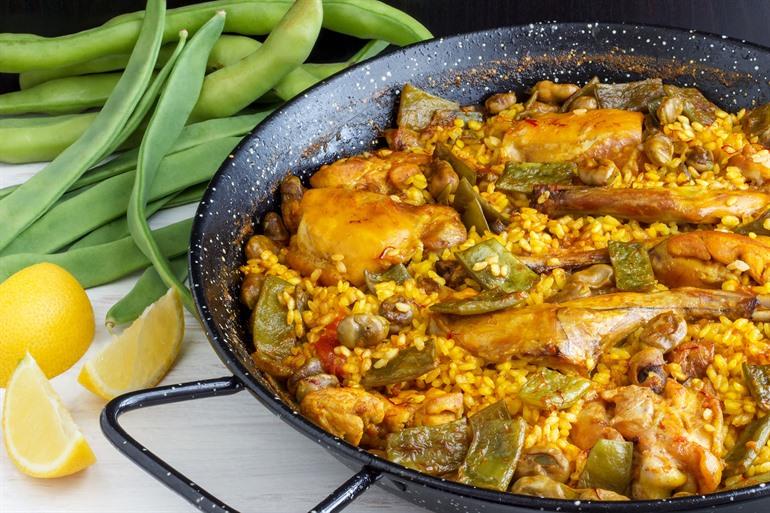 Traditionele Spaanse Paella Valenciana