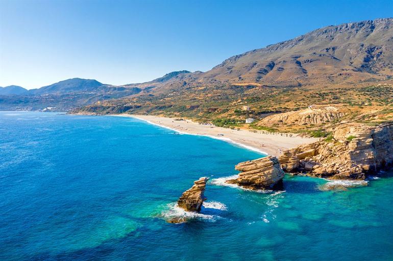 Triopetra Beach op Kreta, Griekenland