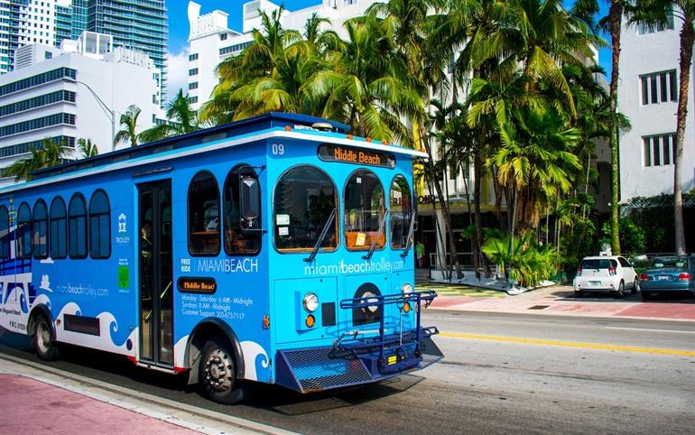 Trolley bus Miami