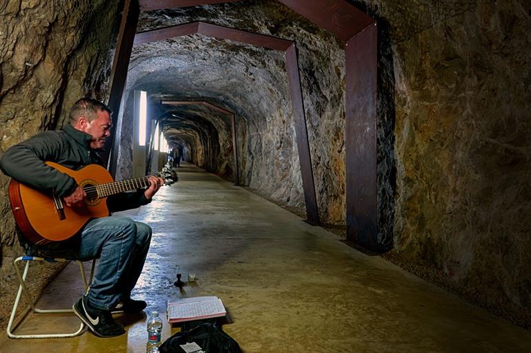 Tunnel onder het kasteel van Dénia, Costa Blanca
